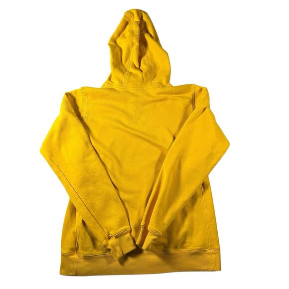 Y2K Nike Center Swoosh Yellow Hoodie Men’s Large Rare Pullover Fleece 598575-716 - Picture 3 of 10